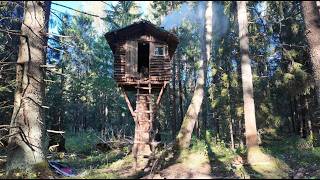 My Treehouse Finally Feels Like Home | New Wood Stove & Moss Roof