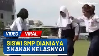 Viral! Video Seorang Wanita Berseragam Sekolah Dianiaya Tiga Seniornya di Alun-alun Semarang