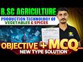 production technology for vegetables and spices objective & mcq Questions Practice BSc Agriculture