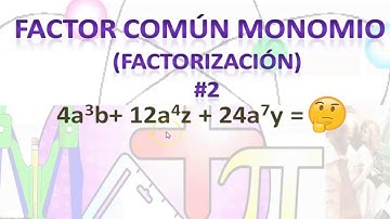 APRENDA A FACTORIZAR (FACTOR COMÚN MONOMIO) EXPRESIONES ALGEBRAICAS CON DIFERENTES VARIABLES #2