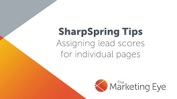 How to assign lead scores in SharpSpring for individual pages