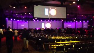 Energetic Google I/O Keynote hall