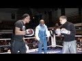 EXPLOSIVE SPEED!! GERVONTA DAVIS PADWORK UNDER INSTRUCTIONS OF MENTOR FLOYD MAYWEATHER