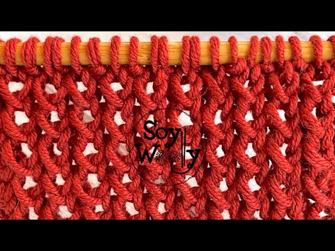 Punto Corazón tejido en dos agujas (fácil, reversible, no se enrosca, y sólo 2 vueltas) Soy Woolly