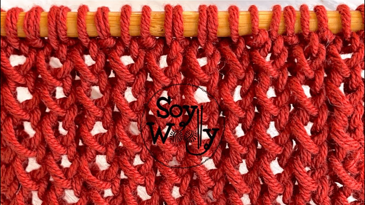 Punto Corazón tejido en dos agujas (fácil, reversible, no se enrosca, y sólo 2 vueltas) Soy Woolly