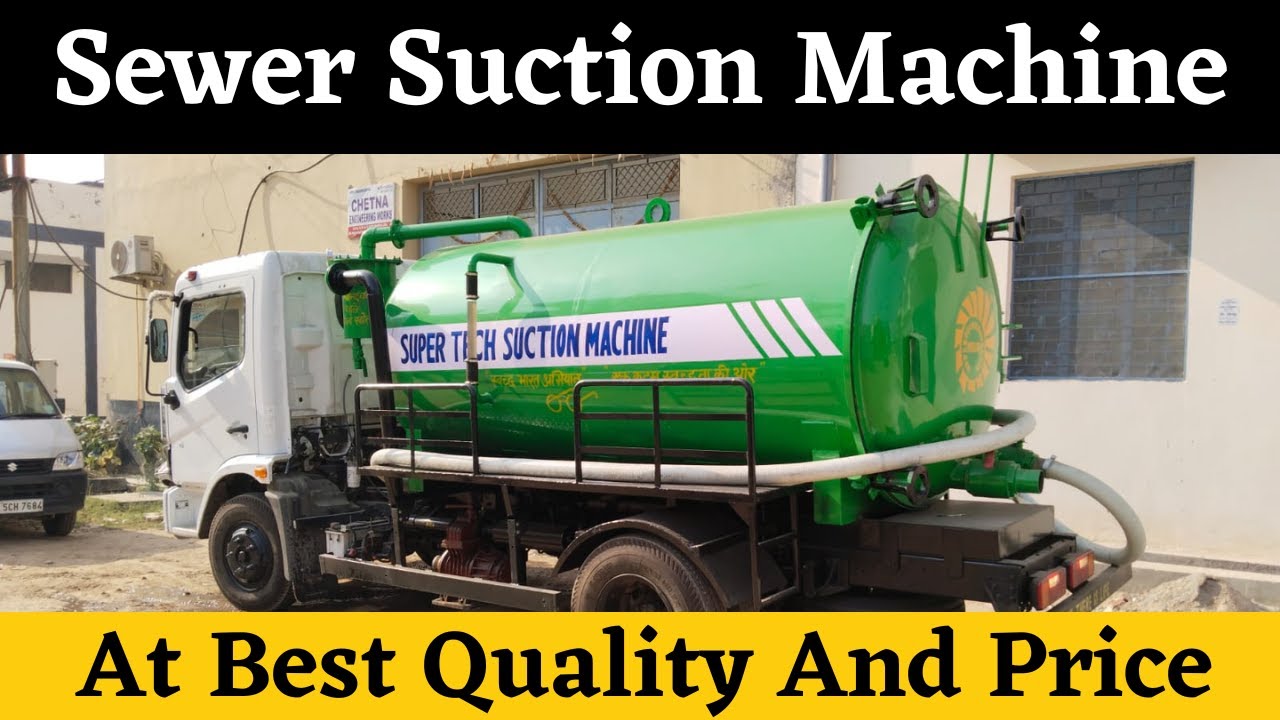 Super Tech Suction Machine Sewer Suction Machine / Sewer suction cum jetting machine / Sewer ...