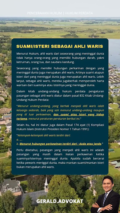 Suami/Isteri Sebagai Ahli Waris #hukum #lawyer #pengacara