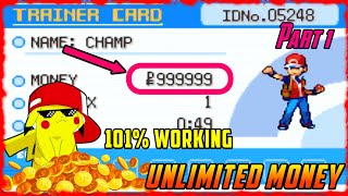 Pokemon fire Red unlimited money trick cheat part 1 | how to get unlimited money in pokemon fire Red