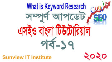 Seo Bangla Tutorial EP 17 | What is Keyword Research | Abdul Halim