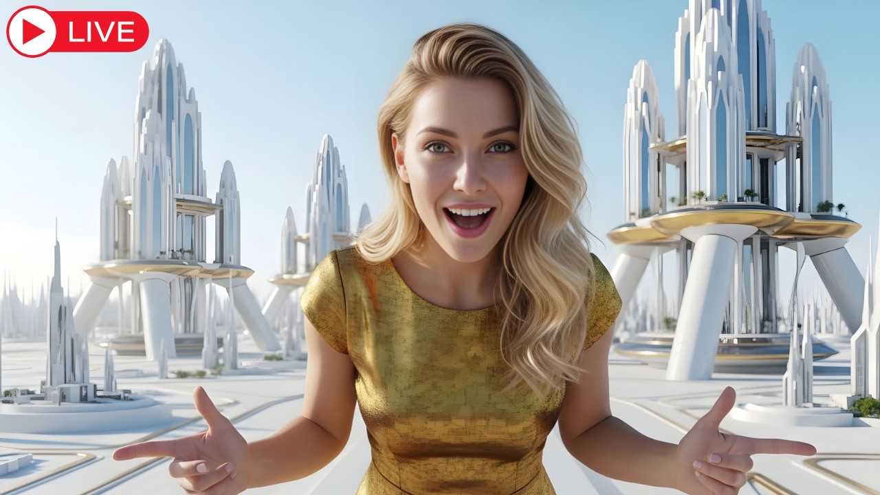 🔴 LIVE | Year 2300 Futuristic City — 24 Hour Sci-Fi Ambient Soundscape 4K