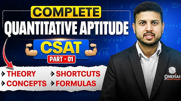 Complete CSAT Revision (Quantitative Aptitude)⚡| Part - 1| UPSC Prelims 2025 - 26 | PW OnlyIAS