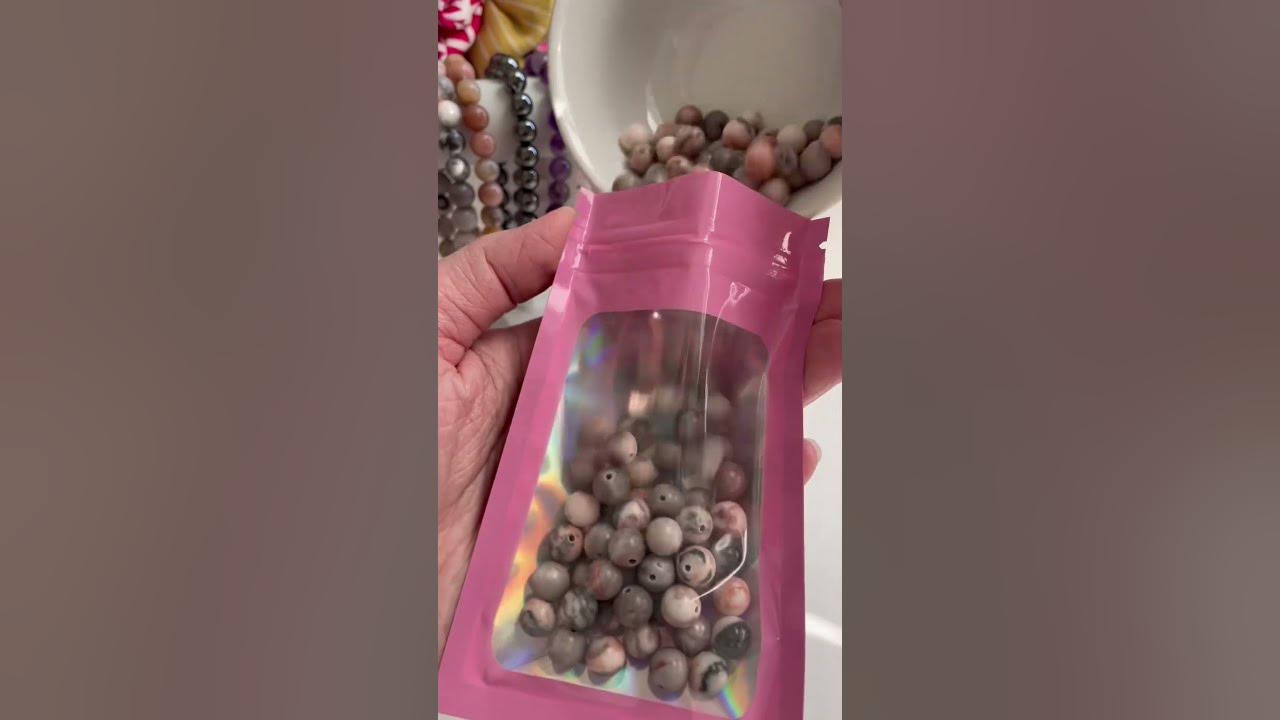 Pink zebra crystal bead kit crystalbeads easydiy crystalbracelet 