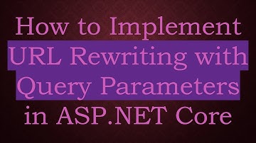 How to Implement URL Rewriting with Query Parameters in ASP.NET Core