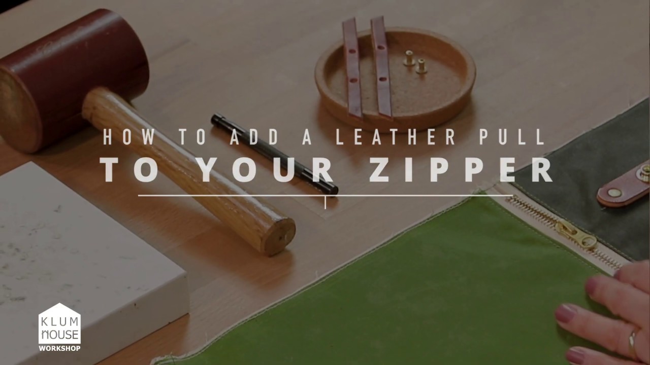 Leather Zipper Pull Zipper Pull Tab Burgundy Latigo Leather 