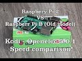 Raspberry Pi 2 VS old model B Kodi - Speed Comparison (XBMC) OpenElec 5.0.1