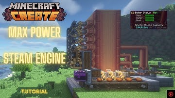 Minecraft Create Tutorial: Max Power Steam Engine | 1.20.1