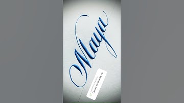 Copperplate calligraphy, tutorial: how I write your name #maya