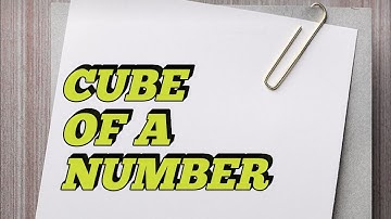 Cube of a number