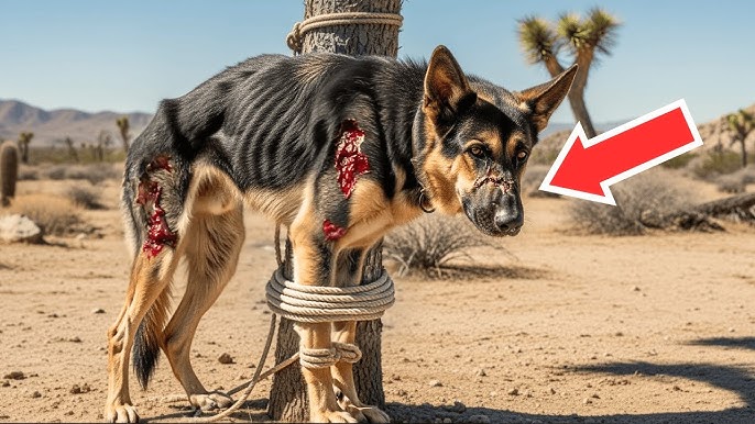 German Shepherd Dog Tied Up and Left in the Desert—What Happens Next Shocks  Everyon - YouTube