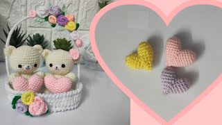 (My Craft) كروشيه قلب صغير - crochet small heart