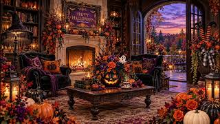 Halloween Fireplace 🎃 Cozy Witchy Cottage | Cozy Crackling Fire Ambience