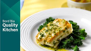 Pan fried Hake with Lemon and Herb Butter Sauce