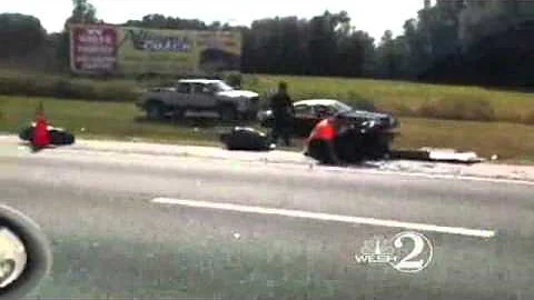 Raw Video: Crews Clean Up After I-75 Crash