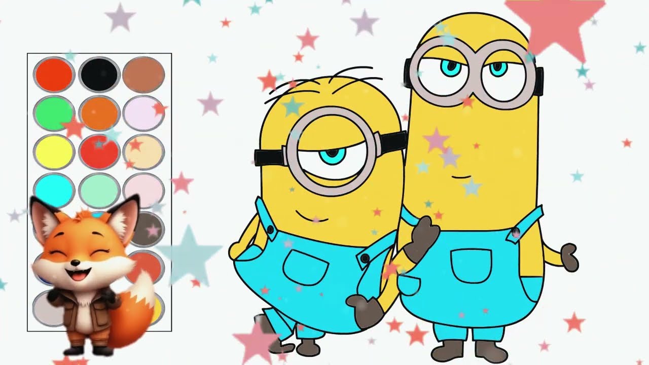como dibujar y colorear a los Minions 