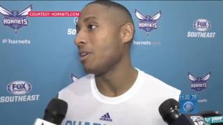 Elijah Wilson works out for Charlotte