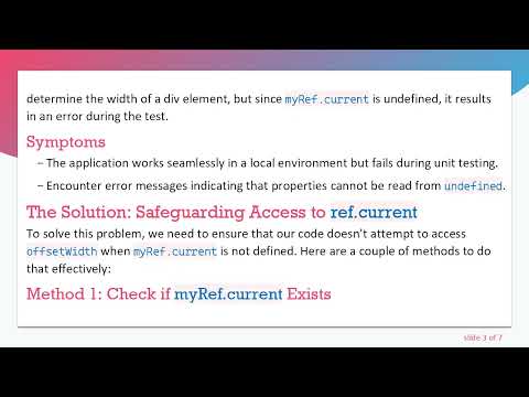 Handling undefined refs in React: Fixing Jest Tests for Responsive Components