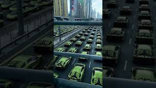 Traffic in dubai looks like this  #tiktok #3d #edit #dubai #vfx #instagram