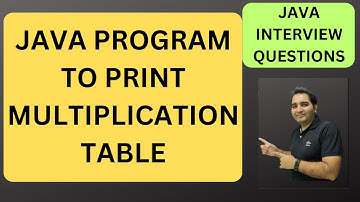 15. Program to Print Multiplication Table in Java| Java Interview Questions