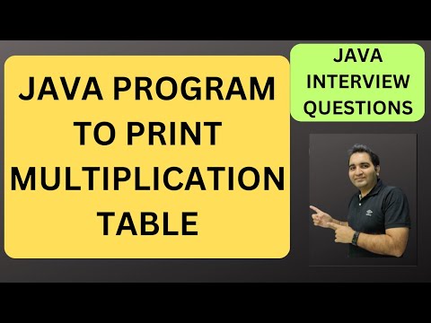 15. Program to Print Multiplication Table in Java| Java Interview Questions