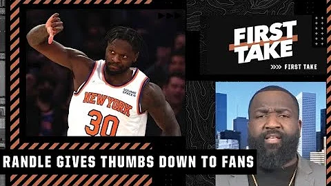 Perk reacts to Julius Randle giving a thumbs down ...
