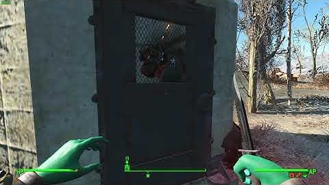 The best way to kill a sentry bot is with a knife - Fallout 4