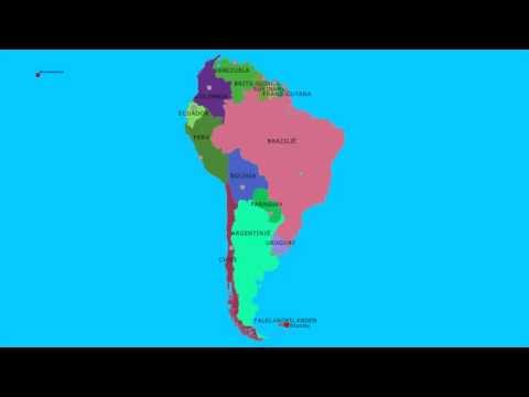 Topografie Landen en hoofdsteden van Zuid-Amerika