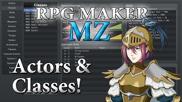 RPG Maker MZ Tutorial #16 - Database Actors & Classes!