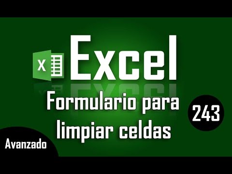 Como usar formulario para limpiar celdas - Capítulo 243