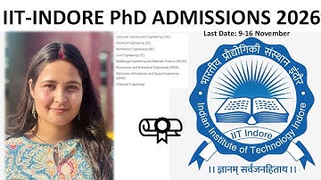IIT Indore PhD Admissions 2025-26 #iitindore