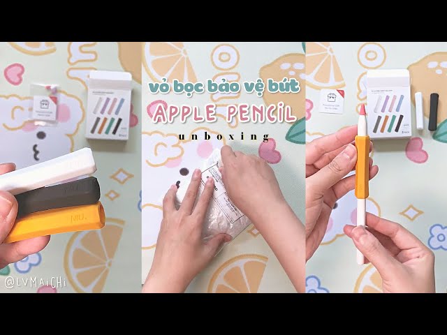 [unboxing] Vỏ bọc bảo vệ bút cảm ứng Apple Pencil 2nd ✏ Silicon mềm dẻo tặng kèm đầu bút giá rẻ.