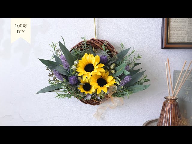 夏の花のリース