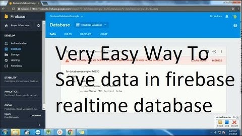 How to save data in firebase realtime database in android studio part 2