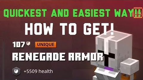 HOW TO GET RENEGADE ARMOR IN MINECRAFT DUNGEONS! | THE BEST AND QUICKEST WAY! | Minecraft Dungeons