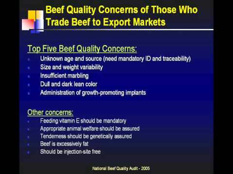 Dr. Deb VanOverbeke - National Beef Quality Audit  Beef Quality Assurance