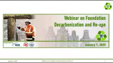 Webinar on Foundation Decarbonization and Re-use