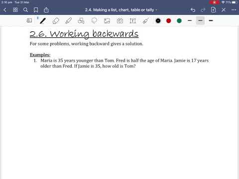 Working Backwards- Year 7 Mathematics