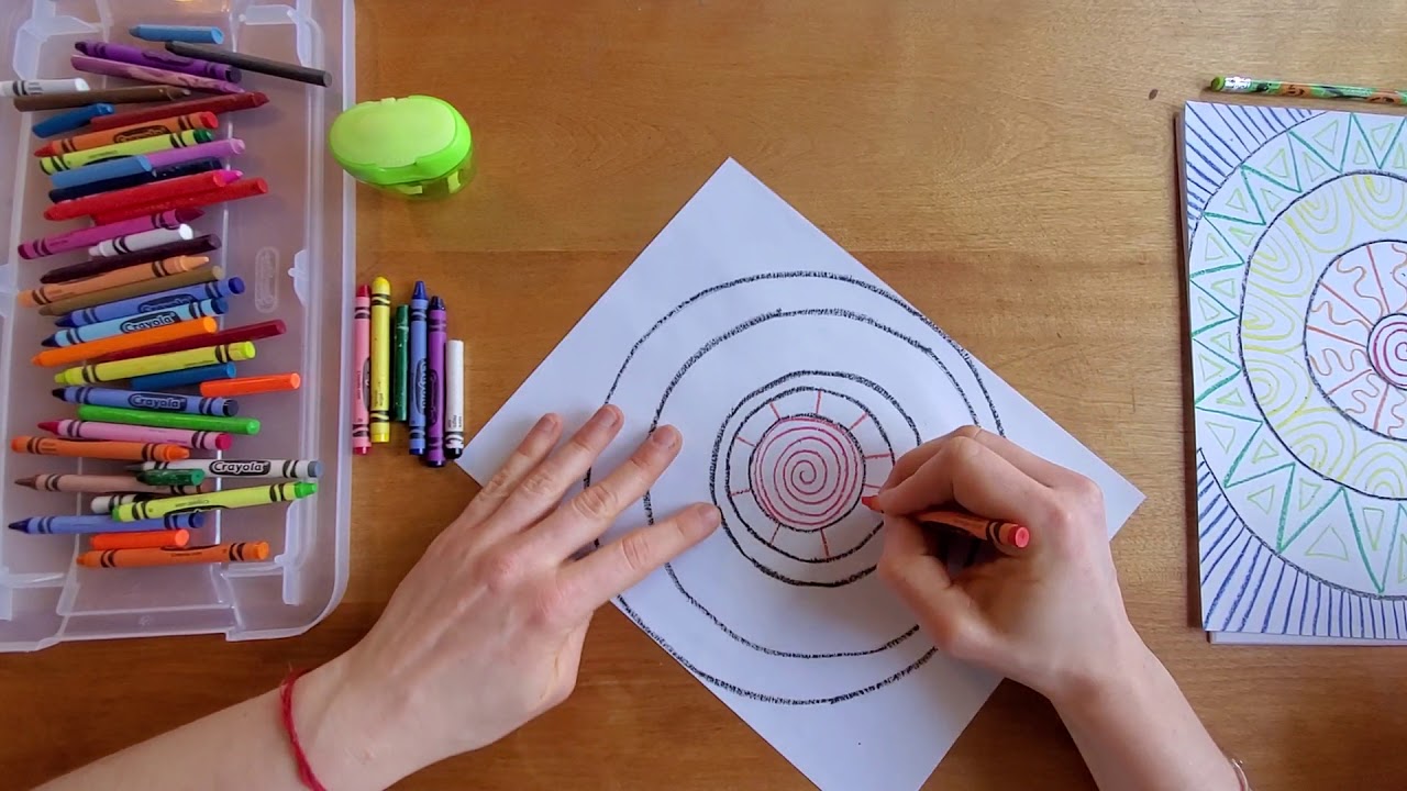 April 10th, 2020 Art: Kindergarten & 1st Grade Rainbow Mandala 🌈 - YouTube