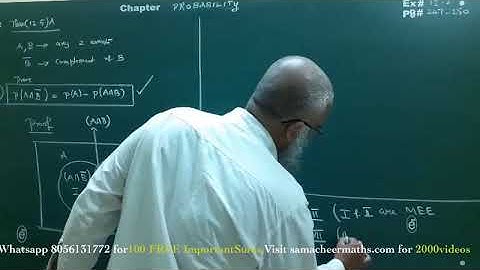 11th Tamil Samacheer Maths - Introduction to probability theory - Theorem 12.5 a - important formula