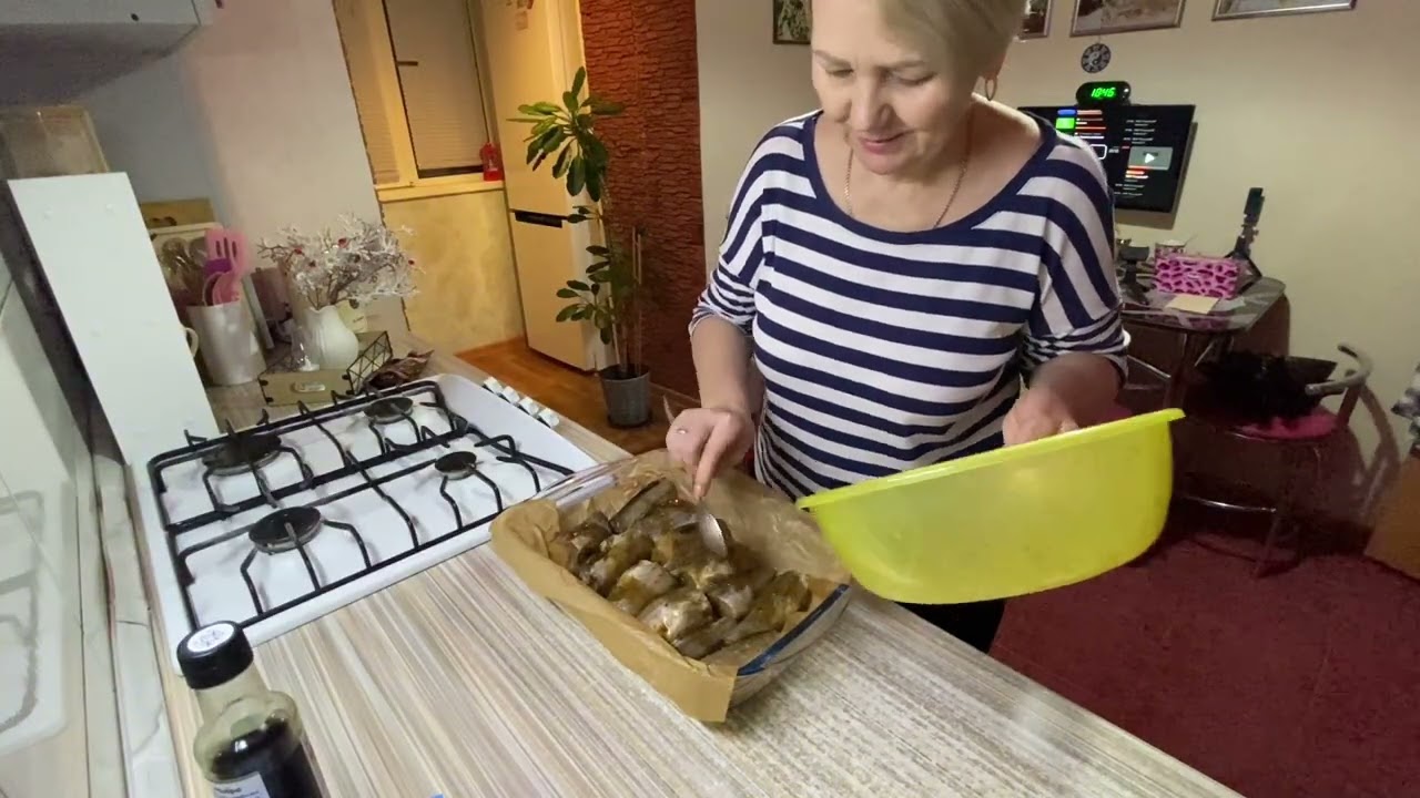 Приготовила Минтай для Мужа и Вкусное Пирожное / На Кухне с Мужем / Продадим, Только Возьмите 😂