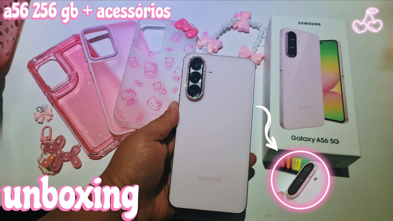Unboxing e Primeiras Impressões Galaxy A56 256GB ROSA 💕